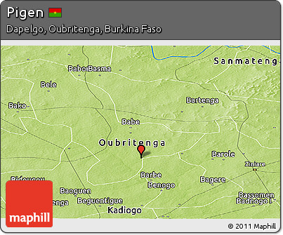 Physical Panoramic Map of Pigen