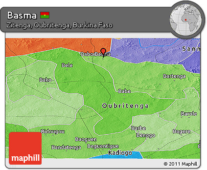 Political Panoramic Map of Basma