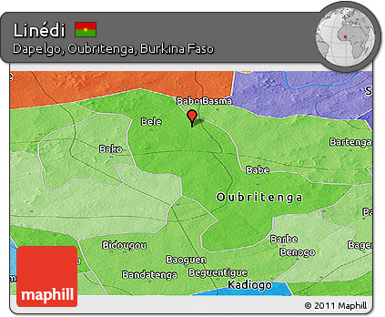 Political Panoramic Map of Linédi