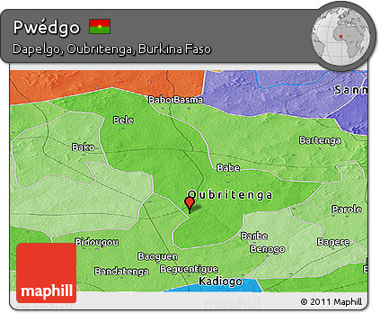 Political Panoramic Map of Pwédgo