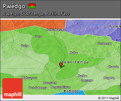 Political Panoramic Map of Pwédgo