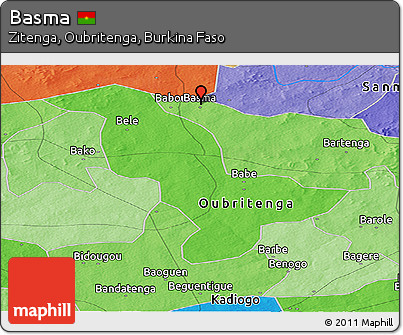 Political Panoramic Map of Basma