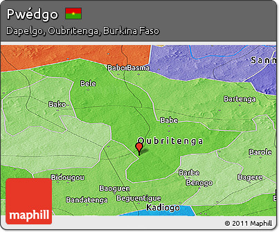 Political Panoramic Map of Pwédgo