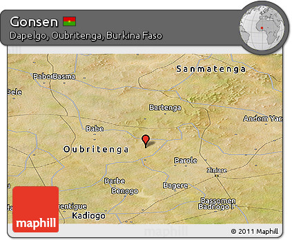 Satellite Panoramic Map of Gonsen