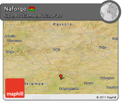 Satellite Panoramic Map of Naforgo