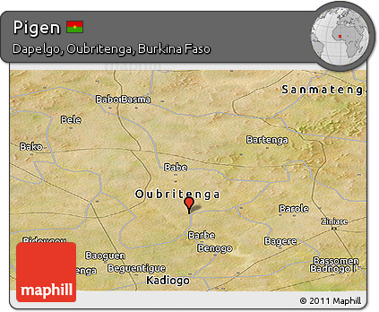 Satellite Panoramic Map of Pigen