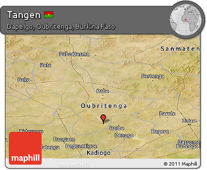Satellite Panoramic Map of Tangen