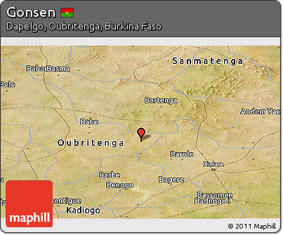 Satellite Panoramic Map of Gonsen