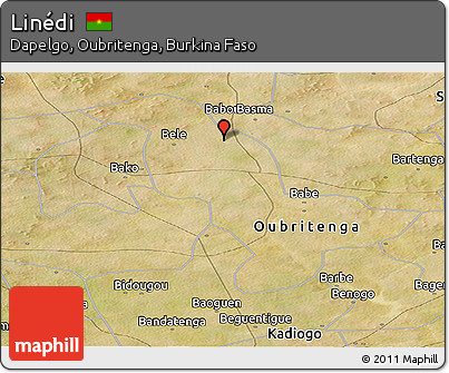 Satellite Panoramic Map of Linédi