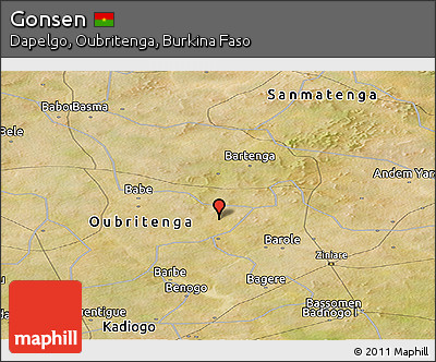 Satellite Panoramic Map of Gonsen