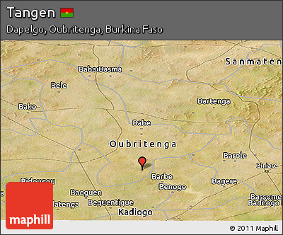 Satellite Panoramic Map of Tangen