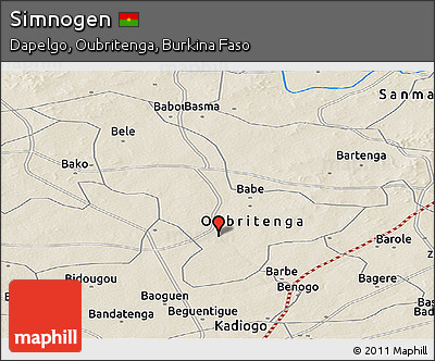 Shaded Relief Panoramic Map of Simnogen