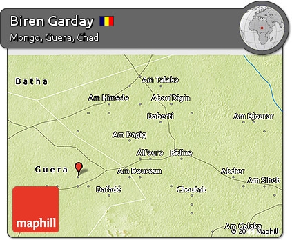 Physical 3D Map of Biren Garday