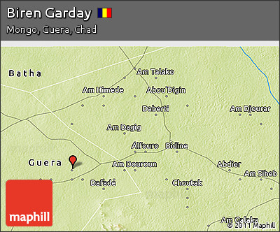 Physical 3D Map of Biren Garday