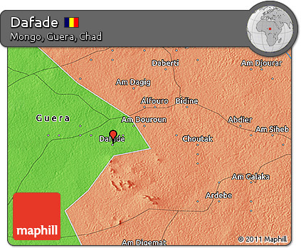 Political 3D Map of Dafade