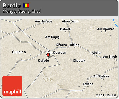 Shaded Relief 3D Map of Berdie