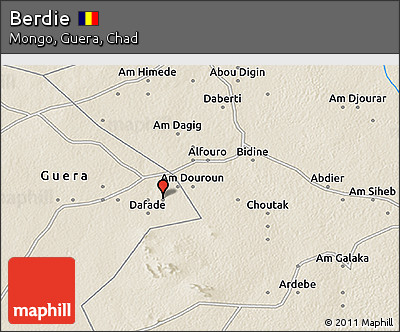 Shaded Relief 3D Map of Berdie