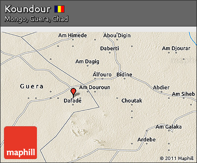 Shaded Relief 3D Map of Koundour