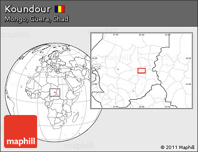 Blank Location Map of Koundour