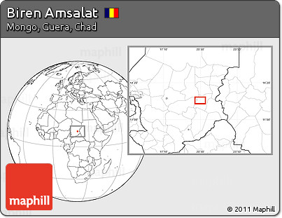 Blank Location Map of Biren Amsalat