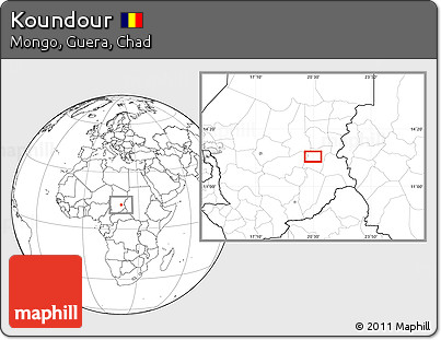 Blank Location Map of Koundour