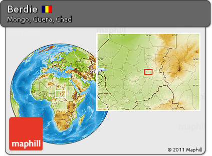 Physical Location Map of Berdie