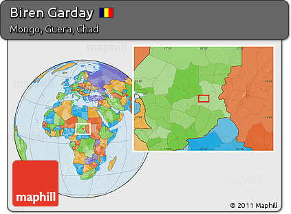 Political Location Map of Biren Garday