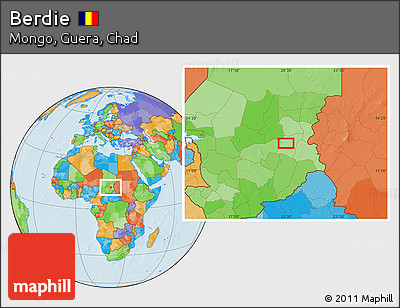 Political Location Map of Berdie