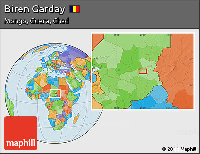 Political Location Map of Biren Garday