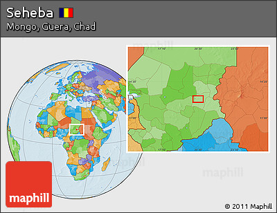 Political Location Map of Seheba