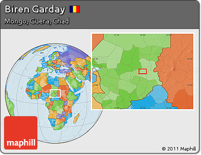 Political Location Map of Biren Garday