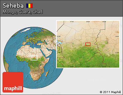 Satellite Location Map of Seheba