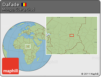 Savanna Style Location Map of Dafade