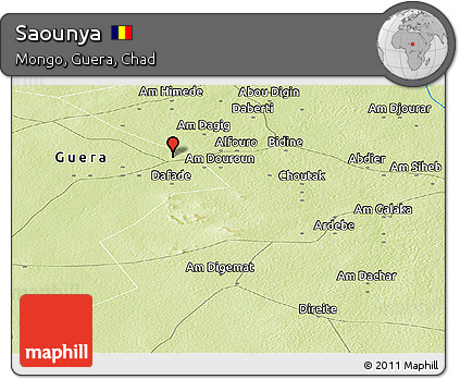 Physical Panoramic Map of Saounya