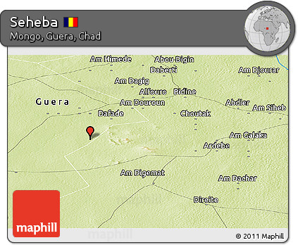 Physical Panoramic Map of Seheba