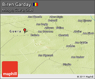 Physical Panoramic Map of Biren Garday