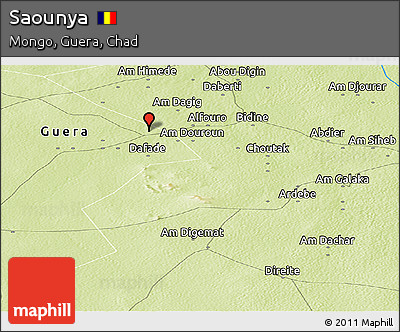 Physical Panoramic Map of Saounya