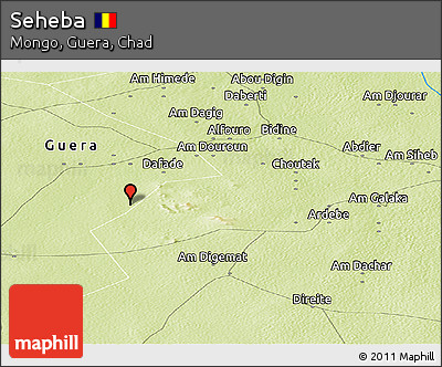 Physical Panoramic Map of Seheba