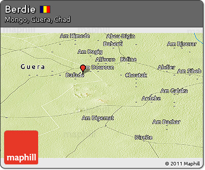Physical Panoramic Map of Berdie