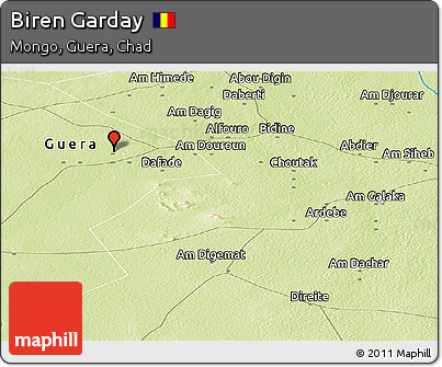 Physical Panoramic Map of Biren Garday