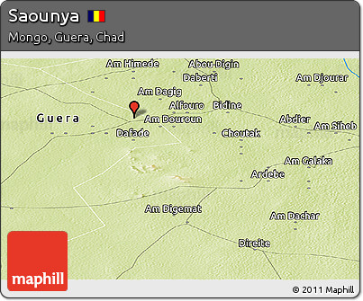 Physical Panoramic Map of Saounya
