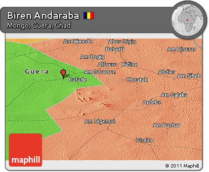 Political Panoramic Map of Biren Andaraba