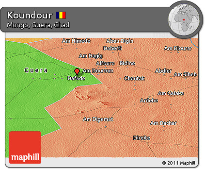 Political Panoramic Map of Koundour