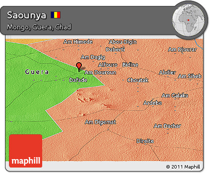 Political Panoramic Map of Saounya