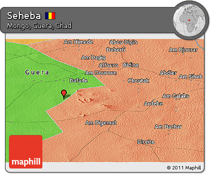Political Panoramic Map of Seheba