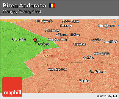 Political Panoramic Map of Biren Andaraba