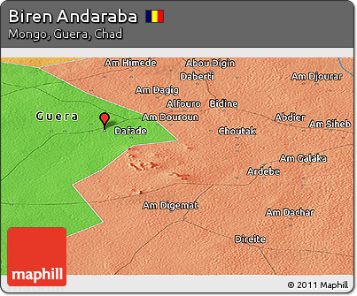 Political Panoramic Map of Biren Andaraba
