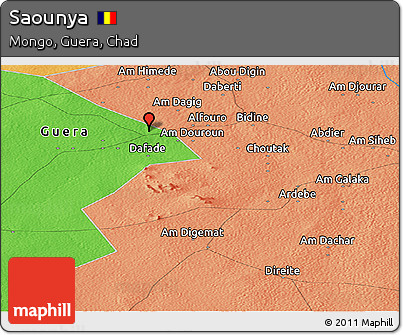 Political Panoramic Map of Saounya