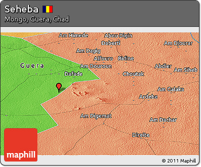 Political Panoramic Map of Seheba