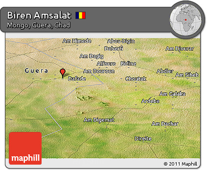 Satellite Panoramic Map of Biren Amsalat